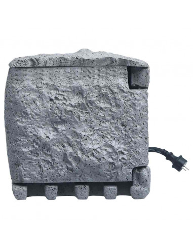 Presa da Esterno 4 Spine Resistente all'Acqua Poliresina Grigia