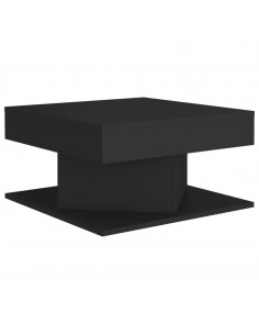 Tavolino da Salotto Nero 57x57x30 cm in Legno Multistrato 2