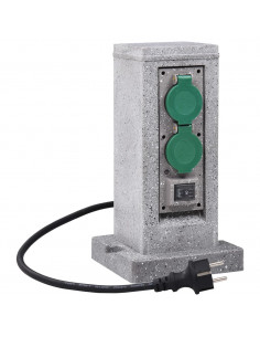 Presa Elettrica da Giardino con Sensore Luce Verticale Plastica 2