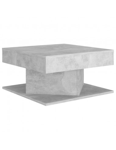 Tavolino da Salotto Grigio Cemento 57x57x30cm Legno Multistrato