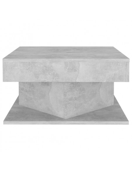 Tavolino da Salotto Grigio Cemento 57x57x30cm Legno Multistrato