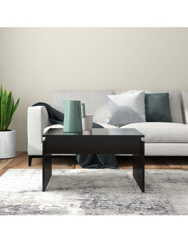 Tavolino da Salotto Nero 68x50x38 cm Legno Multistrato