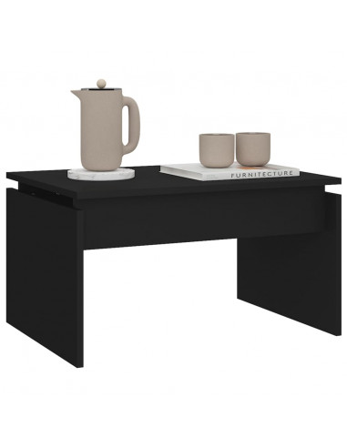 Tavolino da Salotto Nero 68x50x38 cm Legno Multistrato