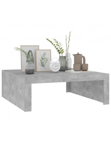 Tavolino da Salotto Grigio Cemento 100x100x35 cm Truciolato
