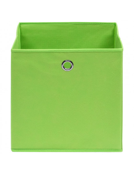 Scatole Portaoggetti 10pz Verdi 32x32x32 cm Tessuto