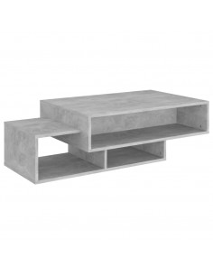 Tavolino da Salotto Grigio Cemento 105x55x32 cm in Truciolato 2