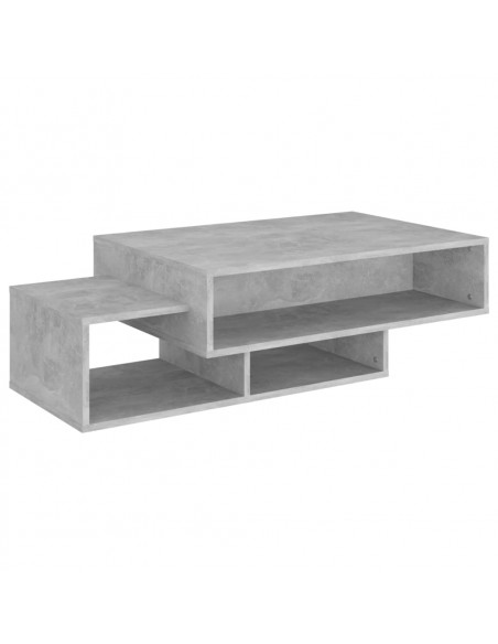 Tavolino da Salotto Grigio Cemento 105x55x32 cm in Truciolato