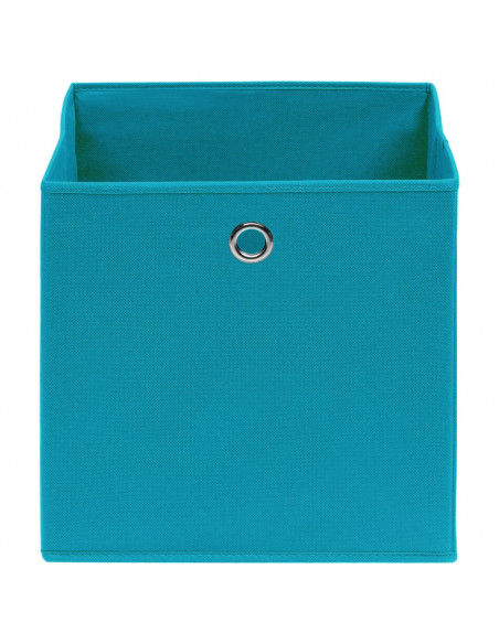 Scatole Portaoggetti 4pz Azzurre 32x32x32 cm Tessuto