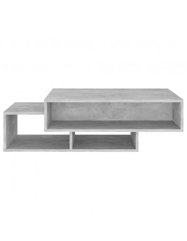 Tavolino da Salotto Grigio Cemento 105x55x32 cm in Truciolato