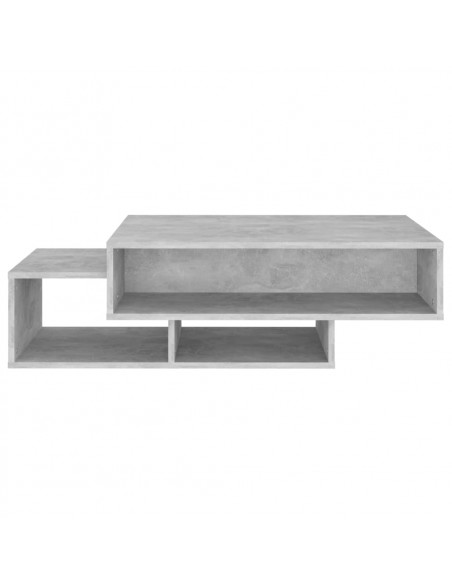 Tavolino da Salotto Grigio Cemento 105x55x32 cm in Truciolato