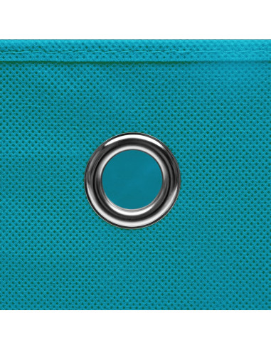 Scatole Portaoggetti 4pz Azzurre 32x32x32 cm Tessuto