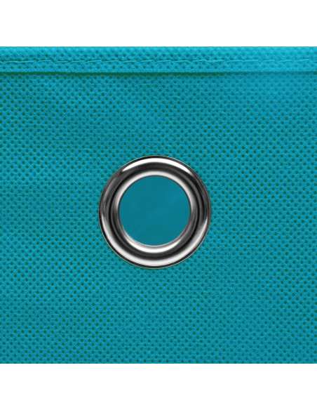 Scatole Portaoggetti 4pz Azzurre 32x32x32 cm Tessuto