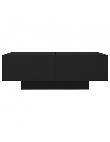 Tavolino da Salotto Nero 90x60x31 cm in Legno Multistrato