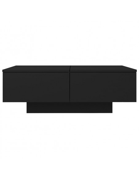 Tavolino da Salotto Nero 90x60x31 cm in Legno Multistrato