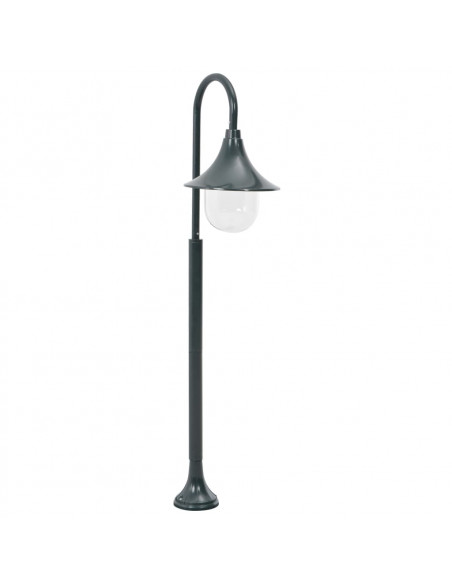 Lampione da Giardino E27 120 cm Alluminio Verde Scuro