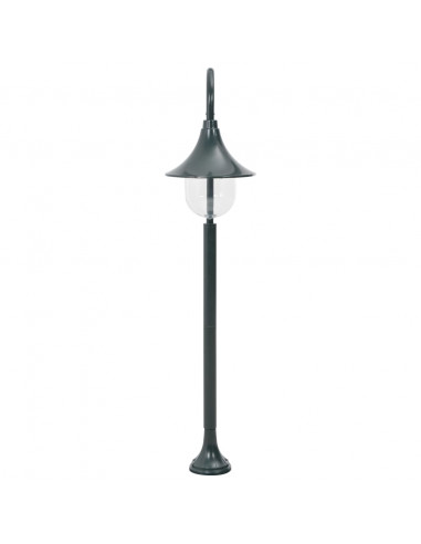 Lampione da Giardino E27 120 cm Alluminio Verde Scuro