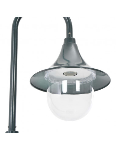 Lampione da Giardino E27 120 cm Alluminio Verde Scuro