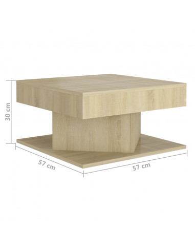 Tavolino da Salotto Rovere Sonoma 57x57x30 cm Legno Multistrato