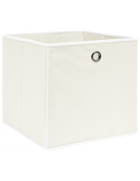 Scatole Portaoggetti 10pz Bianche 32x32x32 cm Tessuto