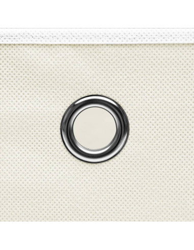 Scatole Portaoggetti 10pz Bianche 32x32x32 cm Tessuto