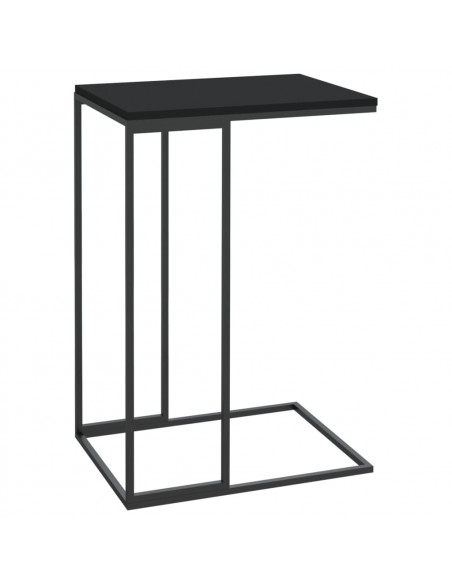 Tavolino da Salotto Nero 40x30x59 cm in Legno Multistrato