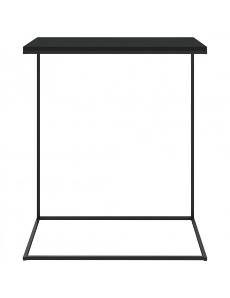 Tavolino da Salotto Nero 55x35x66 cm in Legno Multistrato