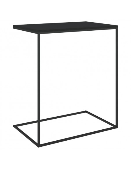 Tavolino da Salotto Nero 55x35x66 cm in Legno Multistrato