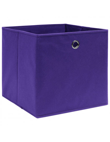 Scatole Portaoggetti 10pz Viola 32x32x32 cm Tessuto