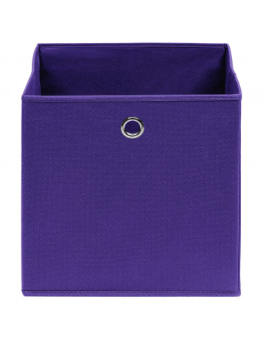 Scatole Portaoggetti 10pz Viola 32x32x32 cm Tessuto