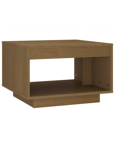 Tavolino da Salotto Miele 50x50x33,5 cm Legno Massello di Pino