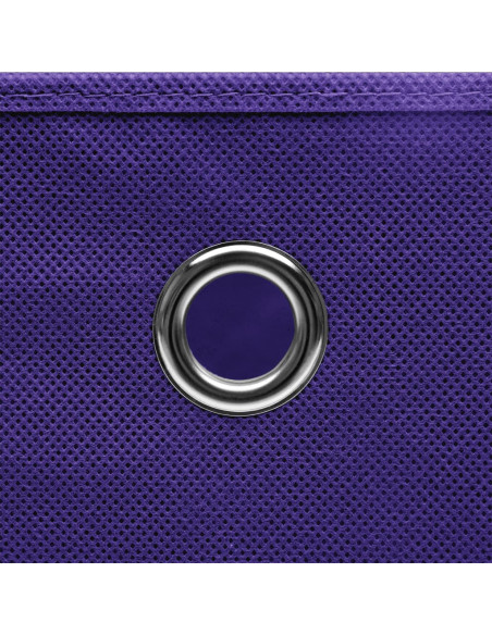 Scatole Portaoggetti 10pz Viola 32x32x32 cm Tessuto