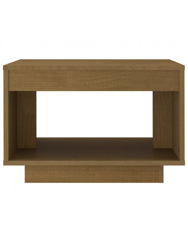 Tavolino da Salotto Miele 50x50x33,5 cm Legno Massello di Pino