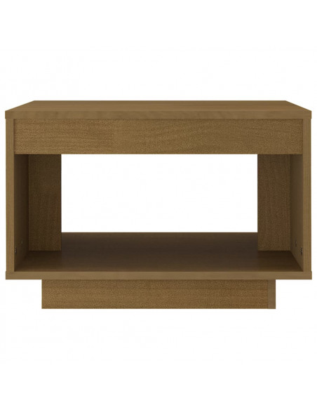 Tavolino da Salotto Miele 50x50x33,5 cm Legno Massello di Pino