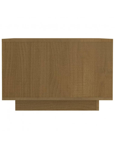 Tavolino da Salotto Miele 50x50x33,5 cm Legno Massello di Pino