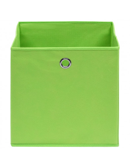 Scatole Portaoggetti 4pz Verdi 32x32x32 cm Tessuto