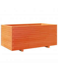 Fioriera Giardino Marrone Cera 110x60x49,5 Legno Massello Pino 2