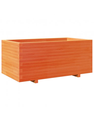 Fioriera Giardino Marrone Cera 110x60x49,5 Legno Massello Pino