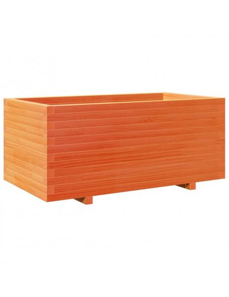 Fioriera Giardino Marrone Cera 110x60x49,5 Legno Massello Pino