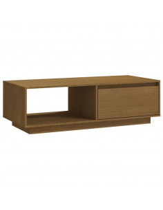 Tavolino da Salotto Miele 110x50x33,5 cm Legno Massello di Pino 2