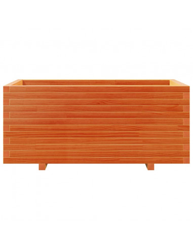 Fioriera Giardino Marrone Cera 110x60x49,5 Legno Massello Pino