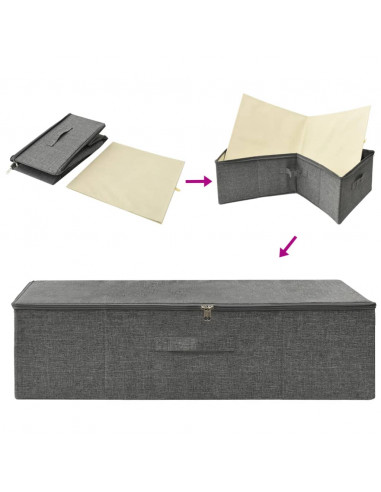 Scatola Portaoggetti in Tessuto 70x40x18 cm Antracite