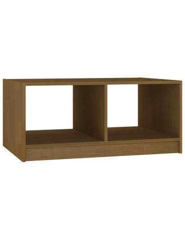 Tavolino da Salotto Miele 75x50x33,5 cm Legno Massello di Pino