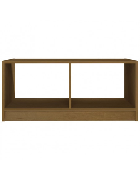 Tavolino da Salotto Miele 75x50x33,5 cm Legno Massello di Pino