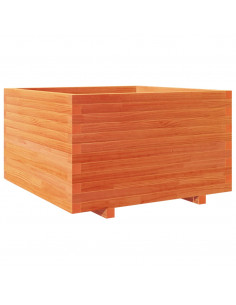 Fioriera Giardino Marrone Cera 80x80x49,5cm Legno Massello Pino 2