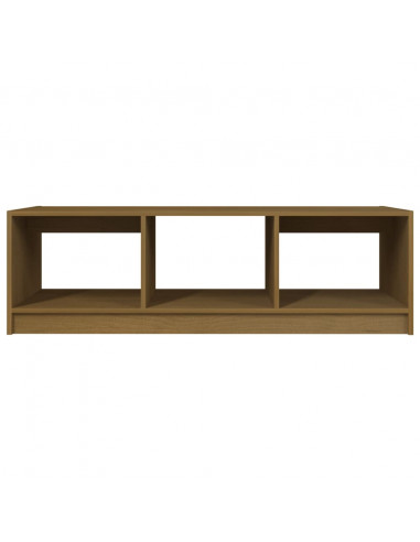 Tavolino da Salotto Miele 110x50x34 cm Legno Massello di Pino