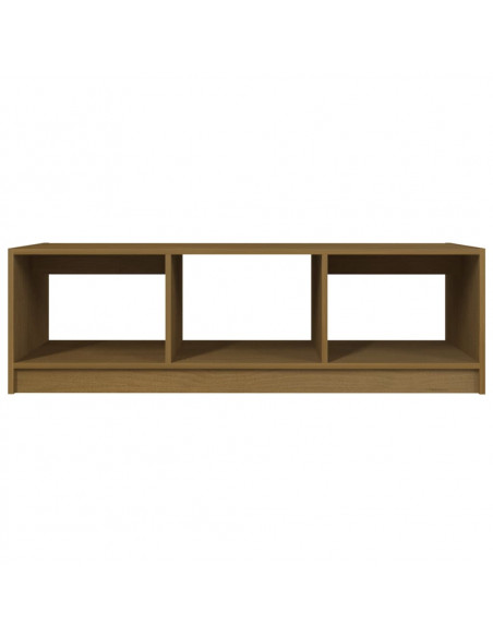 Tavolino da Salotto Miele 110x50x34 cm Legno Massello di Pino