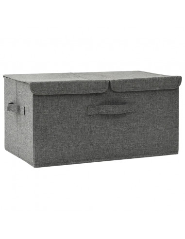 Scatola Portaoggetti in Tessuto 50x30x25 cm Antracite
