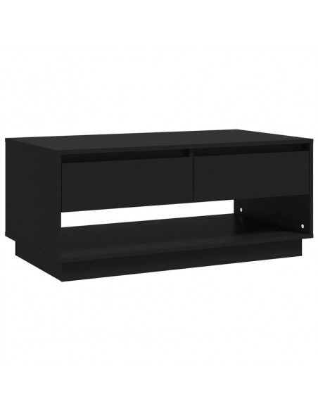 Tavolino da Salotto Nero 102,5x55x44 cm in Truciolato