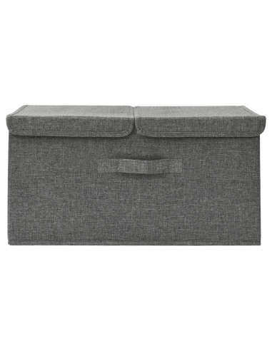 Scatola Portaoggetti in Tessuto 50x30x25 cm Antracite