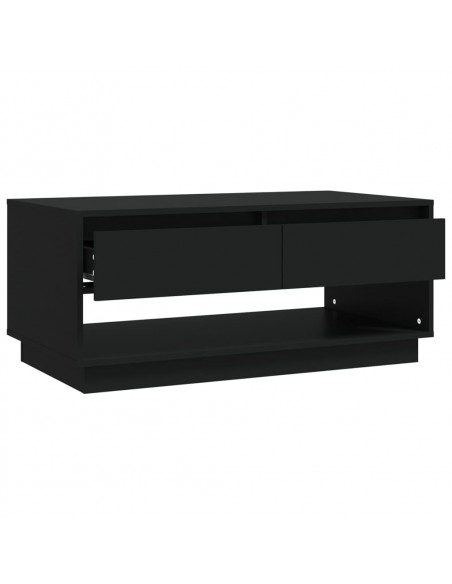 Tavolino da Salotto Nero 102,5x55x44 cm in Truciolato